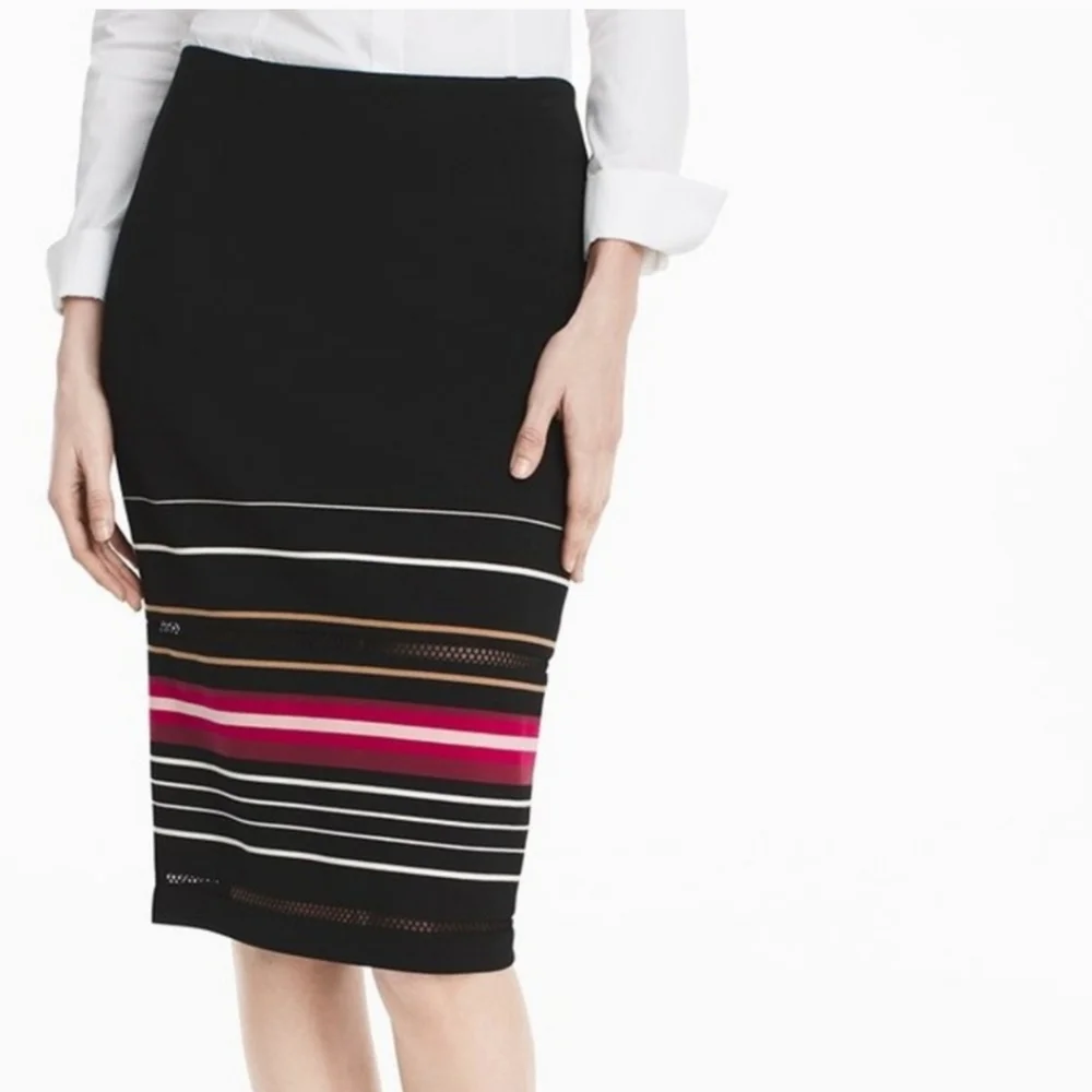 WHBM Striped Pencil Skirt Size 14P